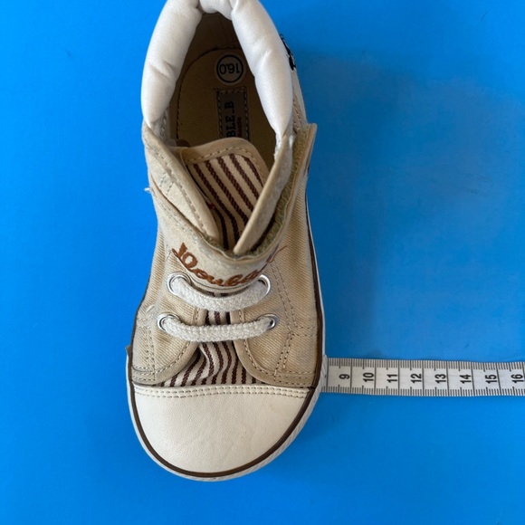 MINI HOUSE Baby Unisex High Top Sneakers Color Beige Size 16 Us 10 First steps. - Picture 3 of 15